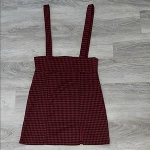 Plaid suspender skirt from forever 21